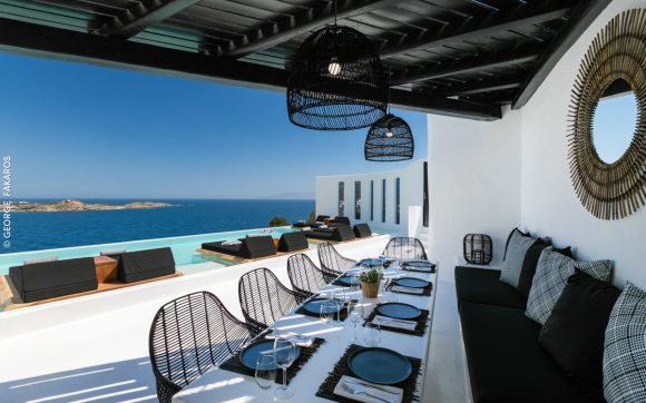 project psarou black villa @ mykonos